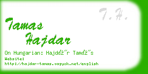 tamas hajdar business card